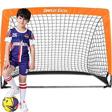 Load image into Gallery viewer, Dimples Excel Football Goal Pop up Football Net Post for Kids Garden Football Training 1 Pack