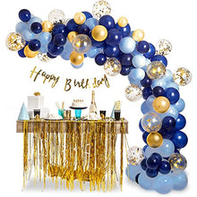 Load image into Gallery viewer, Navy Blue Balloon Arch Kit - 133pcs Navy And Gold Balloon Garland Kit With Gold Confetti Balloon, Diy Balloon Arch For Boy Men Birthday Space Party Wedding Baby Showers Decoration