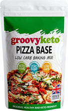 Load image into Gallery viewer, Groovy Keto Pizza Base Mix (Makes 2 bases) | Low Carb | Keto Friendly | High in Fibre | Only 1g Net Carbs Per slice. Grain Free, Diabetic Friendly - 260g Pouch