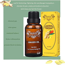 Load image into Gallery viewer, Ginger Oil, Lymphatic Drainage Ginger Oil, Ginger Oil Organic, Ginger SPA Massage Oils, Ginger Oil for Massage Lymphatic Drainage, Body, Swelling, Relieve Muscle Soreness