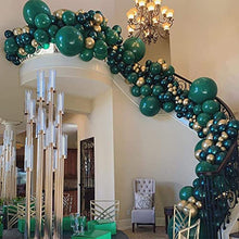 Load image into Gallery viewer, Captank Green Gold Balloons Garland Arch kit 70 Latex Dark Green Balloon Metallic Gold Balloon Green Jungle theme Party Decorate Kit for Adult Birthday Anniversary Christmas Picnic Party Decor
