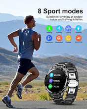 Load image into Gallery viewer, LIGE Smart Watch for Men, 1.3" Full Touch Screen IP67 Waterproof Fitness Tracker Watches with Message Notifications Heart Rate Sleep Monitor Activity Tracker for Android iOS (Black)