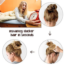 Load image into Gallery viewer, 3 Pieces Synthetic Bun Hairpiece Scrunchies Hair Bun Extensions Messy Curly Hair Scrunchies Hairpieces Synthetic Donut Updo Hair Pieces Synthetic Chignon with Elastic Rubber Band (Mixed Bleach Brown)