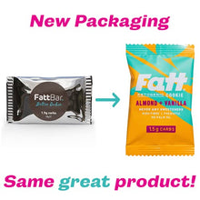 Load image into Gallery viewer, Fatt (Fattbar) Keto Butter Cookies (Almond & Vanilla, 5-Pack) | New Name Same Cookie | 30g Each, 1.5g Carbs | Super Fats Natural Keto Snacks | Low Carb, High Fibre, Low Sugar, Sweetener Free