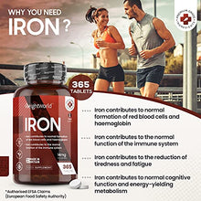 Load image into Gallery viewer, Gentle Iron Tablets High Strength 14mg - 365 Iron Bisglycinate Tablets (1 Year Supply) - Vegan Iron Supplements for Men & Women's Health - Easily Digestible, Gluten Free & Non-GMO - Made in The UK