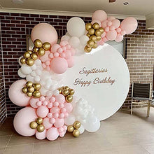 Load image into Gallery viewer, Bellatoi Balloon Arch Garland Kit,126pcs Gold and White Pink Party Decoration,White Gold Pink Balloon Metal Latex Balloon, Decoration Balloons for Birthday Wedding Graduation
