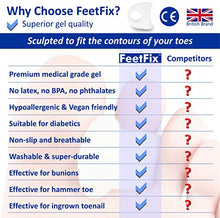 Load image into Gallery viewer, FEETFIX Bunion Corrector Toe Separators – Minimally Invasive Gel Hallux Valgus Big Toe Straightener Protector Splint– Immediate Foot Pain Relief – 4 Pack – Wear with Shoes Spacer –– Medical Grade