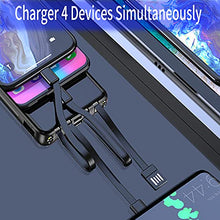 Load image into Gallery viewer, Bonkim Power Bank Portable Charger 13800mAh External Battery Pack Built-in 4 Cable and Flashlight,Backup Battery with LCD Display Ultra Slim Phone Charger Compatible with Smarthones, Tablets, and More