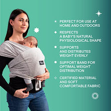 Load image into Gallery viewer, Koala Babycare Baby Sling Easy to Wear - Certified Ergonomic Support - Multi-Purpose Stretchy Baby Carrier Suitable up to 10 kg - Baby Wrap Carrier for Newborn - Light Grey - Registered Design