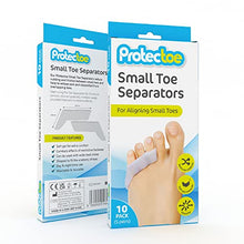 Load image into Gallery viewer, Protectoe Small Gel Toe Separators, Toe Spacers for Overlapping Toes - Pack of 10