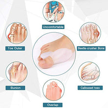 Load image into Gallery viewer, 3 Pairs x Gel Bunion Corrector Toe Protectors Straightener Separators Toe Spreader (6 pcs)