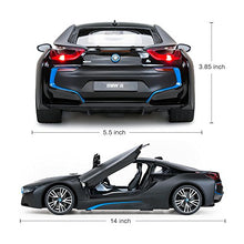 Load image into Gallery viewer, RASTAR BMW i8 Model Car, 1:14 BMW Remote Control Car, BMW i8 Toy for Kids, Open Doors by RC/Working Lights - Mattblack