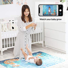 Load image into Gallery viewer, Baby Milestone Blanket | Monthly Photo Mat for Boy or Girl, Unisex | Personalised Baby Shower Present for New Mums | Age Mat | Fox, Woodland & Star Theme | Soft & Thick | Includes Coloured Frames