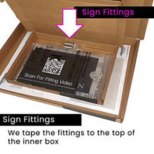 Load image into Gallery viewer, MODERN HOUSE SIGN PLAQUE DOOR NUMBER STREET GLASS EFFECT ACRYLIC ALUMINIUM NAME