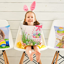 Load image into Gallery viewer, Vimbo Easter Cushion Cover Set of 4, 45 x 45 cm, Welcome Easter Decoration Cushion Covers Spring Cotton Linen Cushion Covers for Living Room Sofa Office Car Decor (2#)