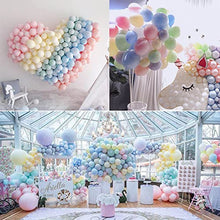 Load image into Gallery viewer, OEMG 150pcs Macaron Balloons 12 10 5 Inch Pastel Rainbow Eco Latex Balloon Pack for Romantic Wedding Kids Unicorn Birthday Baby Shower Party Decorations DIY Arch Garland