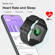 Load image into Gallery viewer, Blackview Smart Watch, 1.3"Touch Screen Fitness Watch with Blood Oxygen, Heart Rate, Sleep Monitor, 5ATM Waterproof Activity Tracker with Pedometer Stopwatch, Smartwatch for Men Women for Android iOS