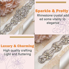 Load image into Gallery viewer, Wedding Dress Belt, Rhinestone Bridal Belt Crystal Sash Accessories Silver Pearl Girls Dress Belt for Bride Bridesmaid Women Wedding Party Prom