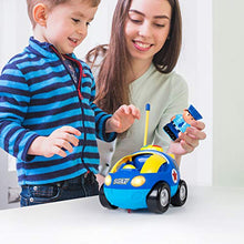 Load image into Gallery viewer, SGILE Remote Control Car for Toddlers with Sound and Light, RC Police Car Toys Birthday Gift Present for 18 Month+ Year Old Boys Girls, Blue