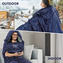 Load image into Gallery viewer, Camping Sleeping Bag - 3 Season Warm & Cool Weather - Lightweight Waterproof Sleeping Bag with Zippered Holes for Adults & Kids - Camping,Traveling, Music Festival and Outdoors (blue)