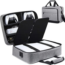 Load image into Gallery viewer, ZtotopCase PS5 Carry Case Compatible with Playstation 5 Disc/Digital Edition Console, Travel bag for Playstation 5 Console, Controller, PS5 Game Discs, Gaming Headset and Other Accessories - Grey