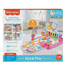 Load image into Gallery viewer, Fisher-Price Deluxe Kick & Play Piano Gym, play mat and activity toys with lights, music, and learning content for infants