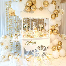 Load image into Gallery viewer, PartyWoo White Balloon Garland, 140 pcs White and Gold Balloon Arch Kit, Confetti Balloons, Metallic Balloons for Wedding, Baptism Decorations, Engagement Party Decor, Anniversary Decorations