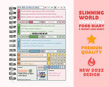 Load image into Gallery viewer, Slimming World Compatible Food Diet Diary Log Journal Weight Loss Wellness 7 Week Duration with Stickers 2022