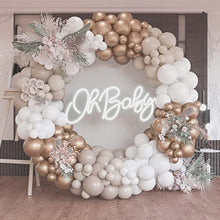 Load image into Gallery viewer, DUGEHO Balloon Arch Kit, Sand White and Gold Balloons , 132 PCS Balloon Arch Garland Kit,Metal Balloons for Christmas Decorations Birthday Wedding Anniversary Party Graduation