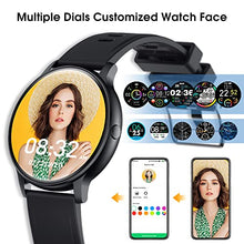 Load image into Gallery viewer, Smart Watch for Men, 1.3''Round Touch Screen Watches Men for Android iOS, 24 Sport Modes IP68 Waterproof Fitness Tracker with Heart Rate and Sleep Monitor Calorie Stopwatch and Pedometer Fitness Watch