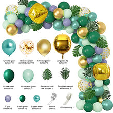 Load image into Gallery viewer, 128 pieces of green jungle party balloons
