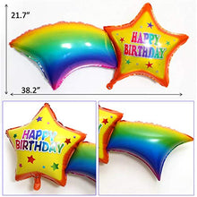 Load image into Gallery viewer, Blue Happy Birthday Foil Balloon Banner Superhero Party Decorations for 1st 2nd 3rd 4th 5th 6th 7th 8th 9th Boy Birthday Decorations (Superhero)