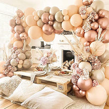 Load image into Gallery viewer, Blush Ivory Balloons Garland Kit Pastel Ivory White Rose Gold Metallic Balloons Arch kit for Kids Adult Birthdays Weddings Receptions Decor