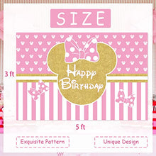 Load image into Gallery viewer, Minnie Theme Birthday Decorations Balloon Garland Arch Kit Happy Bithday Backdrop Confetti Balloons Minnie 1 2 3Years Old Girls Birthday Party Supplies