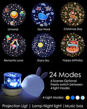 Load image into Gallery viewer, Night Light Projector with Music,Star Light Projecter with Remote Control,Personalised Gifts Baby Kids Toys,6 Projector Films 360° Rotation Timer Galaxy Projector Light for Bedroom/Party,Birthday Gift
