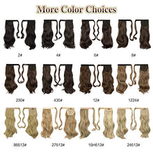 Load image into Gallery viewer, Sofeiyan Curly Ponytail Extension 15 Inch Heat Resistant Synthetic Natural Wavy Hairpiece Wrap Around Pony Tail Hair Extensions for White Black Women Hair Piece, Burgundy