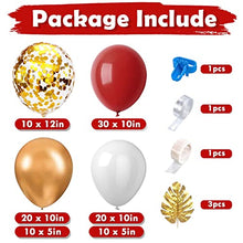 Load image into Gallery viewer, DUGEHO Balloon Arch Kit, 107 PCS Balloon Arch Garland Kit,Red and Gold Balloons ,Metal Balloons Decorations for Birthday Wedding Anniversary Party Graduation