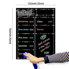 Load image into Gallery viewer, Fridge Dry Erase Board Calendar, Alaman Magnetic Refrigerator Dry Eraser Weekly Menu Meal Planner Family Calendar Organiser 16" x 12" Weekly Menu Planner with Grocery List and Notes (Black)