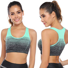 Load image into Gallery viewer, Sykooria Women's Sports Bra Mid Support Wirefree Racerback Workout Bra Removable Padding Yoga Gym Running Crop Top