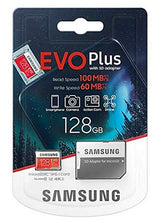 Load image into Gallery viewer, Samsung Plus 128GB micro SD SDXC Class 10 U3 memory card 100MB/S 4K Ultra HD MB-MC128HA/EU