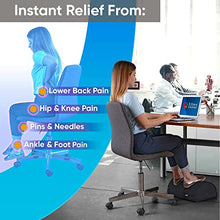 Load image into Gallery viewer, Foot Rest Under Desk Cushion - Adjustable Height 6" or 15 cm - Foot Stool - Ergonomic Pad for Extra Leg Support - Breathable Mesh Cover - Non-Slip Bottom - Premium Home Office Furniture Accessories