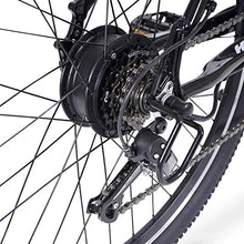 Load image into Gallery viewer, 26” HYPER MTB Electric Bike with 36V 7.8Ah Integrated Battery, Aluminium Frame, Front Suspension, Black/Blue