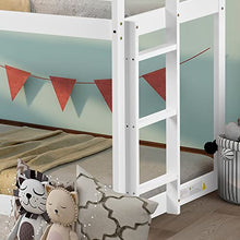Load image into Gallery viewer, belupai 3FT Treehouse Bunk bed, Home Detail Childrens Cabin Bed Frame, Mid-Sleeper with Treehouse Canopy & Ladder (white)