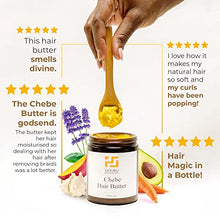 Load image into Gallery viewer, Uhuru Botanicals - Chebe Hair Butter, Paraben-Free Chebe and Shea Butter Hair Product for Split Ends Treatment, Nourishing Vegan Hair Butter for All Hair Types, 6 oz