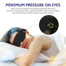 Load image into Gallery viewer, Mavogel Cotton Sleep Eye Mask - Updated Design Light Blocking Sleep Mask, Soft and Comfortable Night Eye Mask for Men Women, Eye Blinder for Travel/Sleeping/Shift Work, Includes Travel Pouch, Black