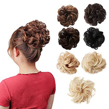 Load image into Gallery viewer, Hair Bun Messy Curly Hair Scrunchies Hairpieces, 2 Pcs Hair Ribbon Extension Ponytail Hair Wig, Synthetic Donut Updo Hair Chignons for Women Girls