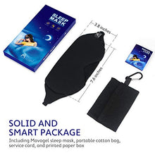 Load image into Gallery viewer, Mavogel Cotton Sleep Eye Mask - Updated Design Light Blocking Sleep Mask, Soft and Comfortable Night Eye Mask for Men Women, Eye Blinder for Travel/Sleeping/Shift Work, Includes Travel Pouch, Black