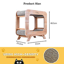 Load image into Gallery viewer, JR Knight Cat Scratching Post, Cat Bed,Wooden Cat House,Kitten Bed, Cat Scratching Pad for Furniture Protection