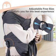 Load image into Gallery viewer, Momcozy Baby Sling Wrap, Baby Sling for Newborn up to 50 lbs, Baby Wrap Adjustable for Adult Fits Sizes XXS-XXL, Easy to Wear Infant Baby Wrap Carrier, Ergonomic Front Facing/Back Carrier Slings