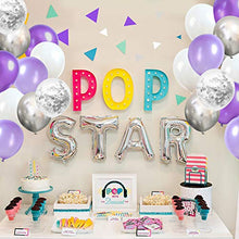 Load image into Gallery viewer, Wedding Balloons Purple Violet White Silver 50 pcs 12 inch Confetti Metallic Helium Latex Balloon with Purple Ribbon for Girls Birthday Baby Shower Bridal Party Event Decoration